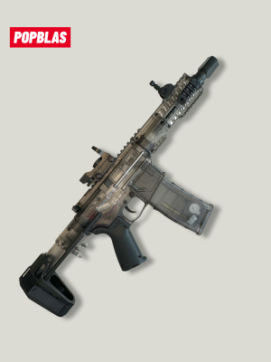Automatic Gel blaster gun – SLR High Speed Electric TOY GUN, New Color with Frosted Black Transparent Texture Made of high quality materials — Acrylic Fully Automatic / Semi-Automatic. Grenade Launcher | Stress Relief Toy | Not for Indoor Use | For Adults Only